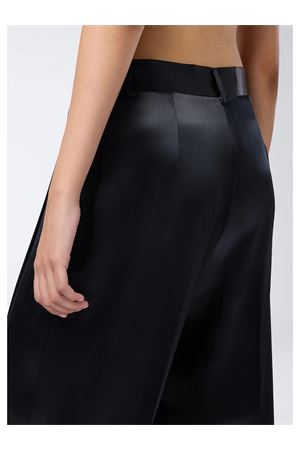 Pantaloni Nathalie in raso nero lucido THE ANDAMANE | TM180408ATNV127999